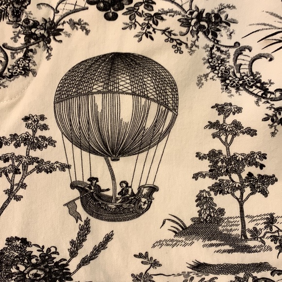 Anthropologie black and white toile, slim leg pant, size 0 - Picture 3 of 16